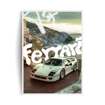 Ferrari F40 plakat w ramie