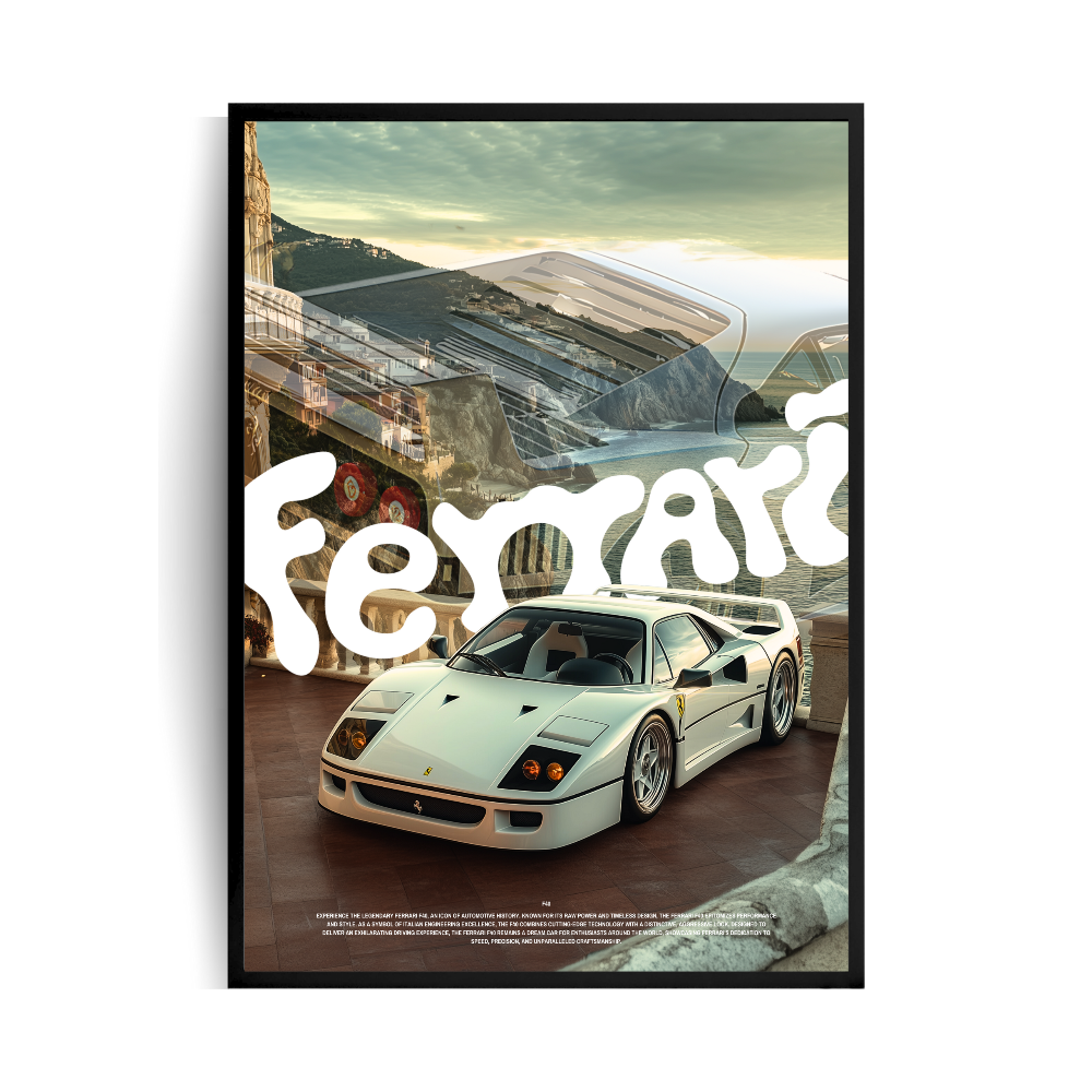 Ferrari F40 plakat w ramie