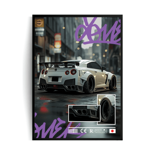 Nissan GTR | Plakat w ramie