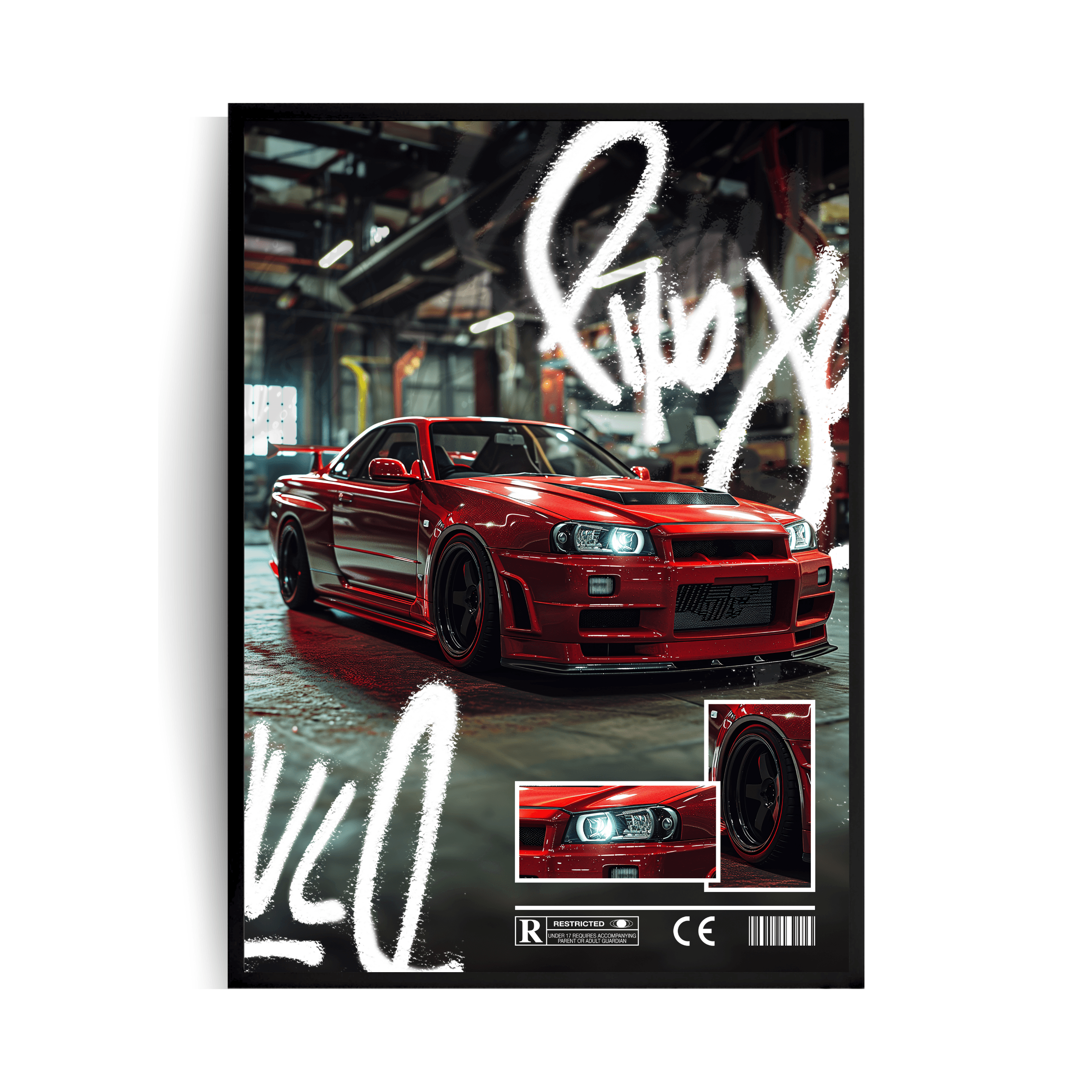 Nissan Skyline Plakat w ramie