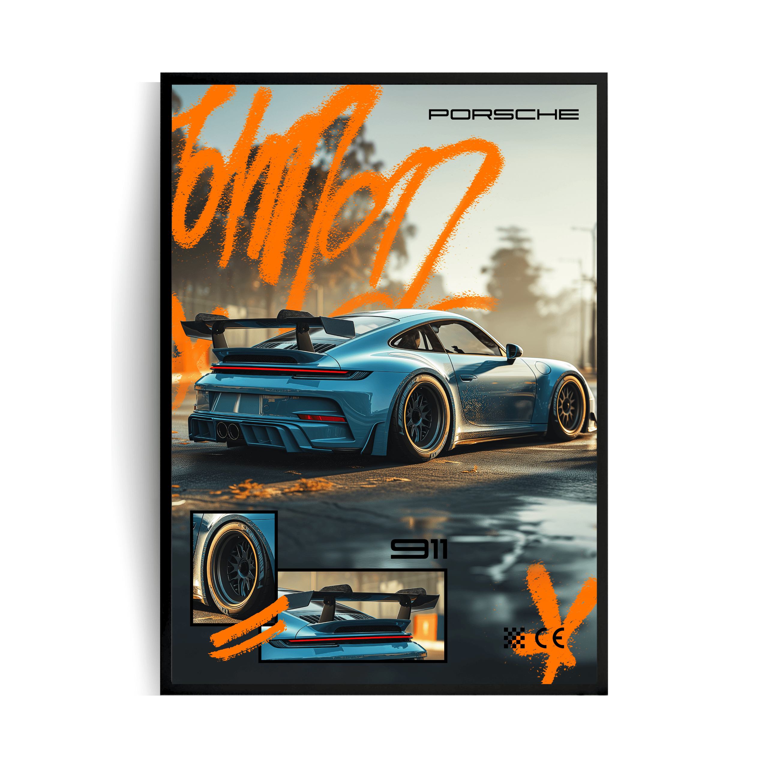 Porsche 911 GT3 RS Plakat w ramie
