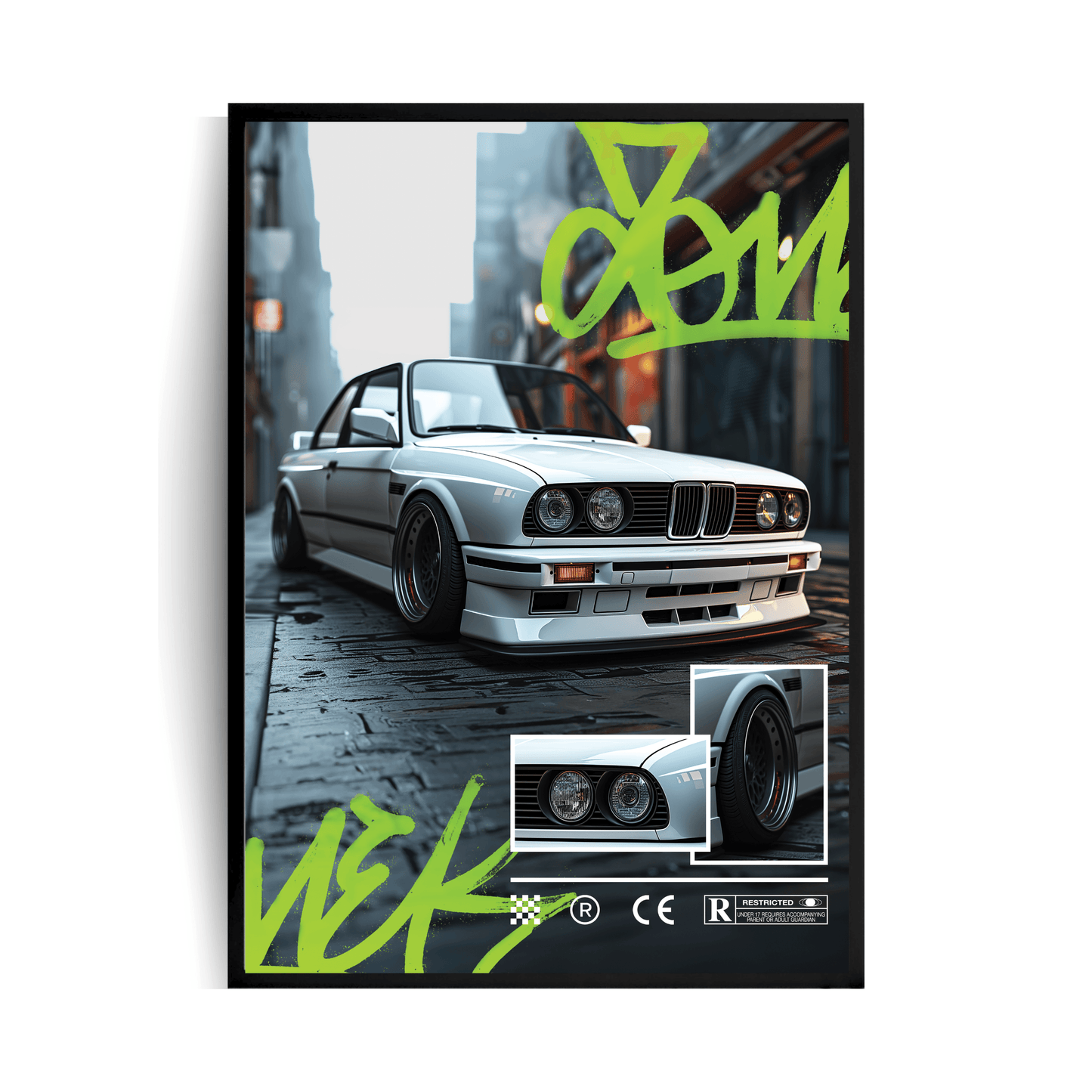 BMW E30 M3 | Plakat w ramie