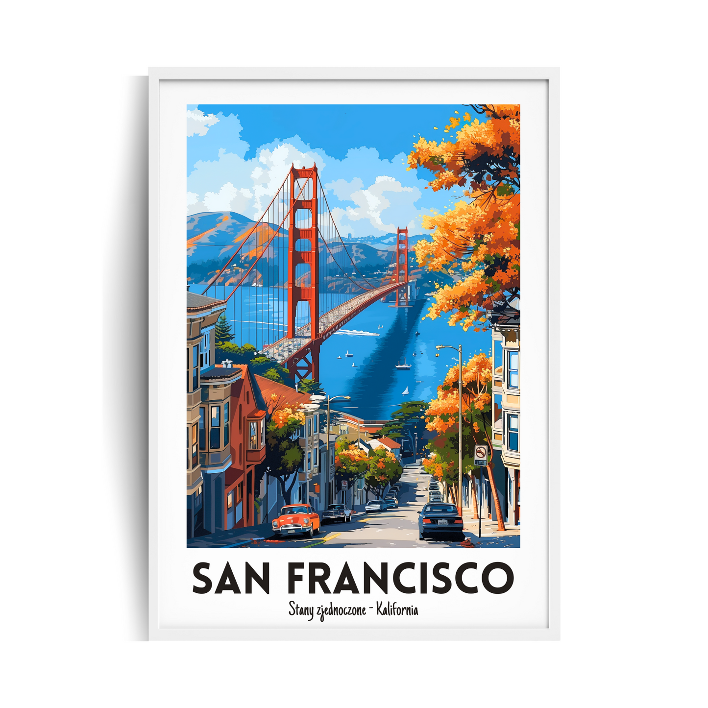 San Francisco, Kalifornia plakat w ramie