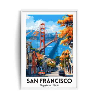 San Francisco, Kalifornia plakat w ramie