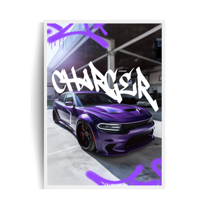 Dodge Charger plakat w ramie