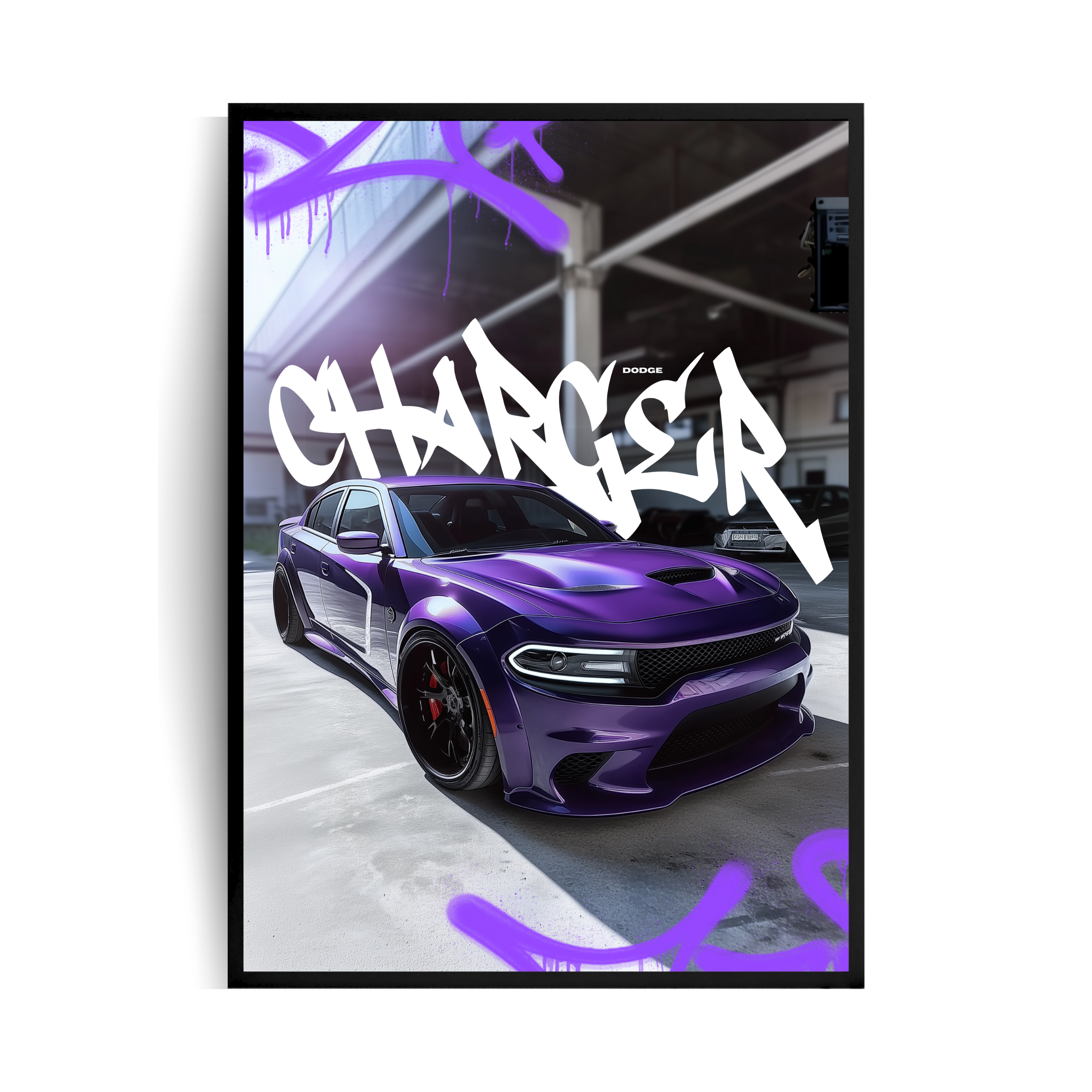 Dodge Charger plakat w ramie