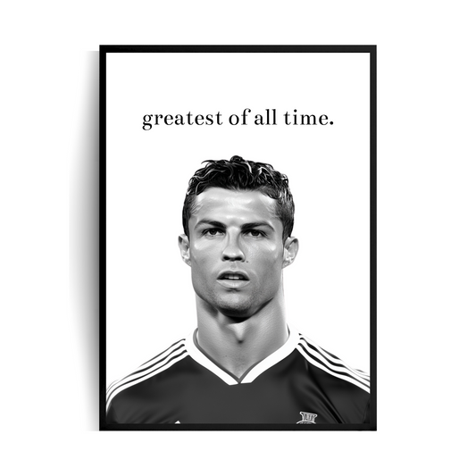 Cristiano Ronaldo Gratest of all time. plakat w ramie