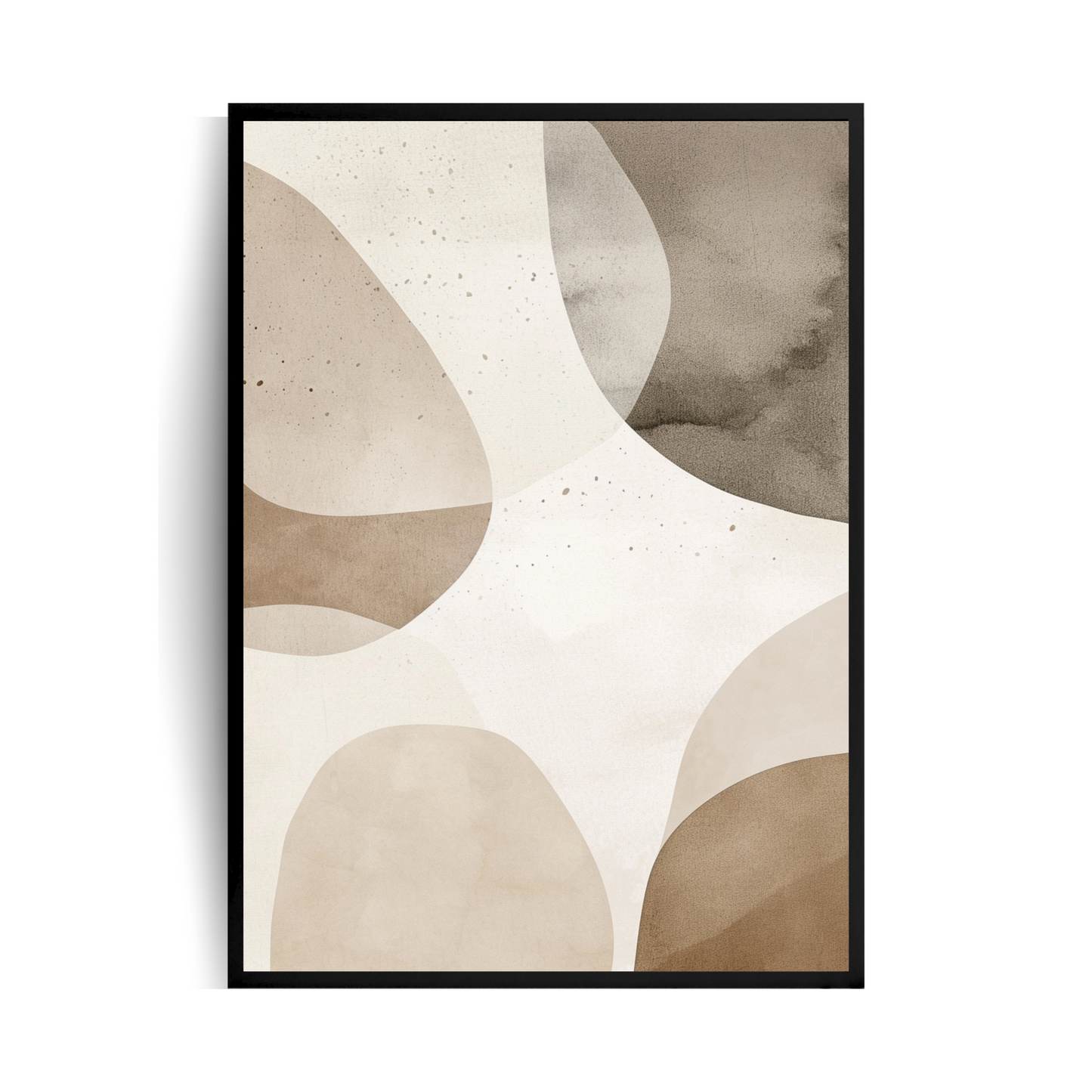 Beige Circles plakat w ramie