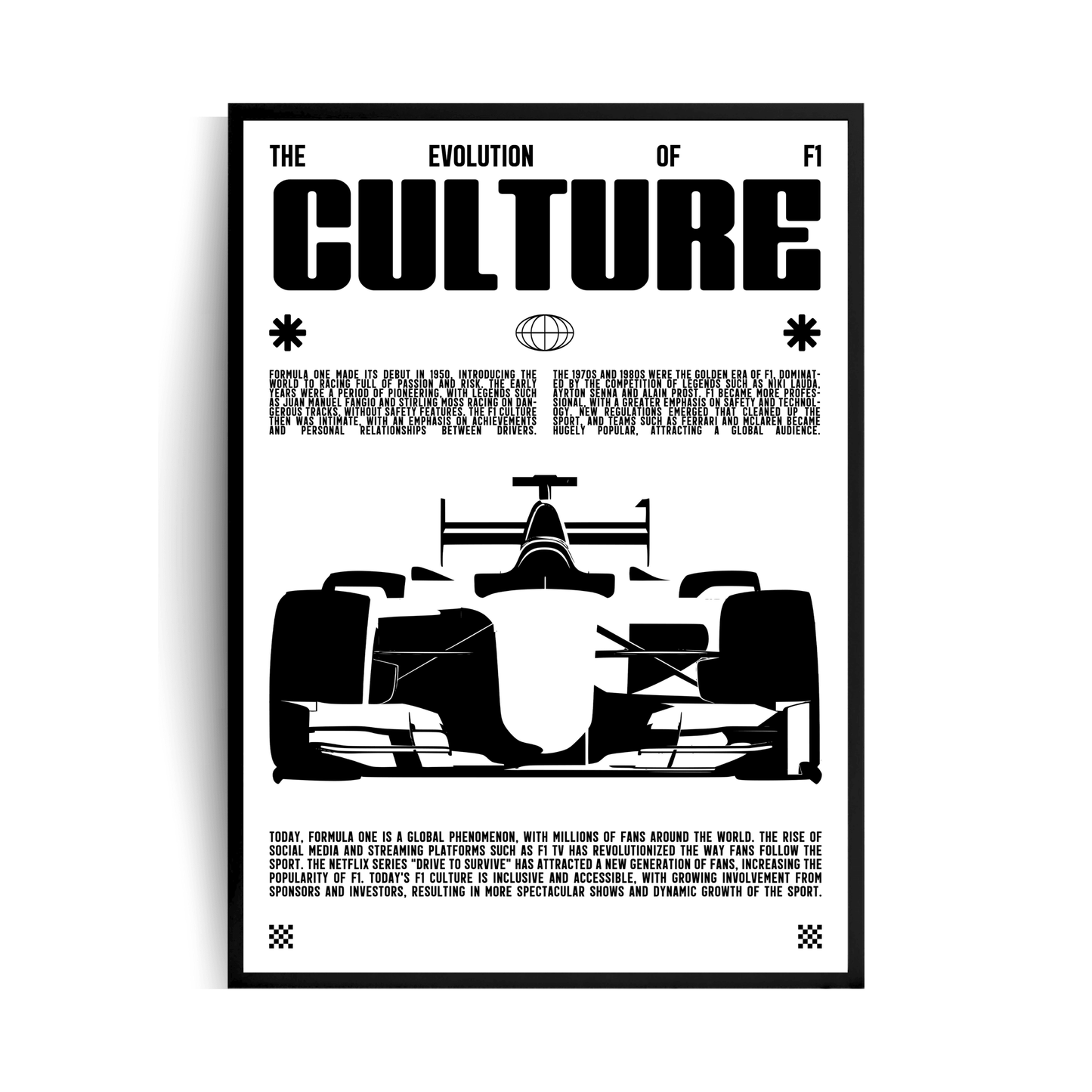 F1 Culture Plakat w ramie