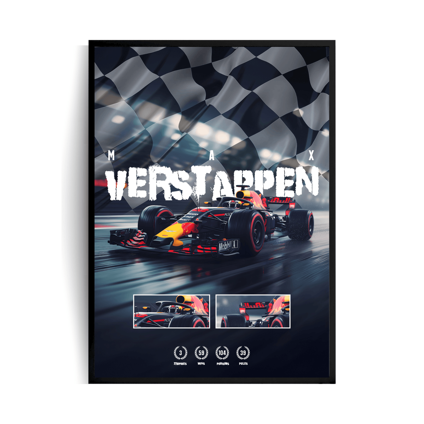 F1 Max Verstappen Plakat w ramie