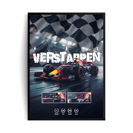 F1 Max Verstappen Plakat w ramie