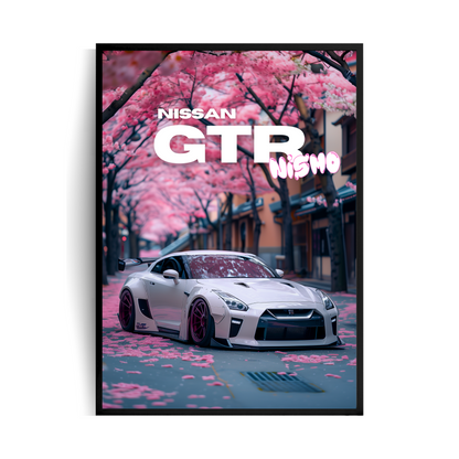 Nissan GT-R Plakat w ramie