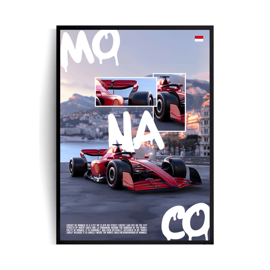 F1 Monaco Plakat w ramie