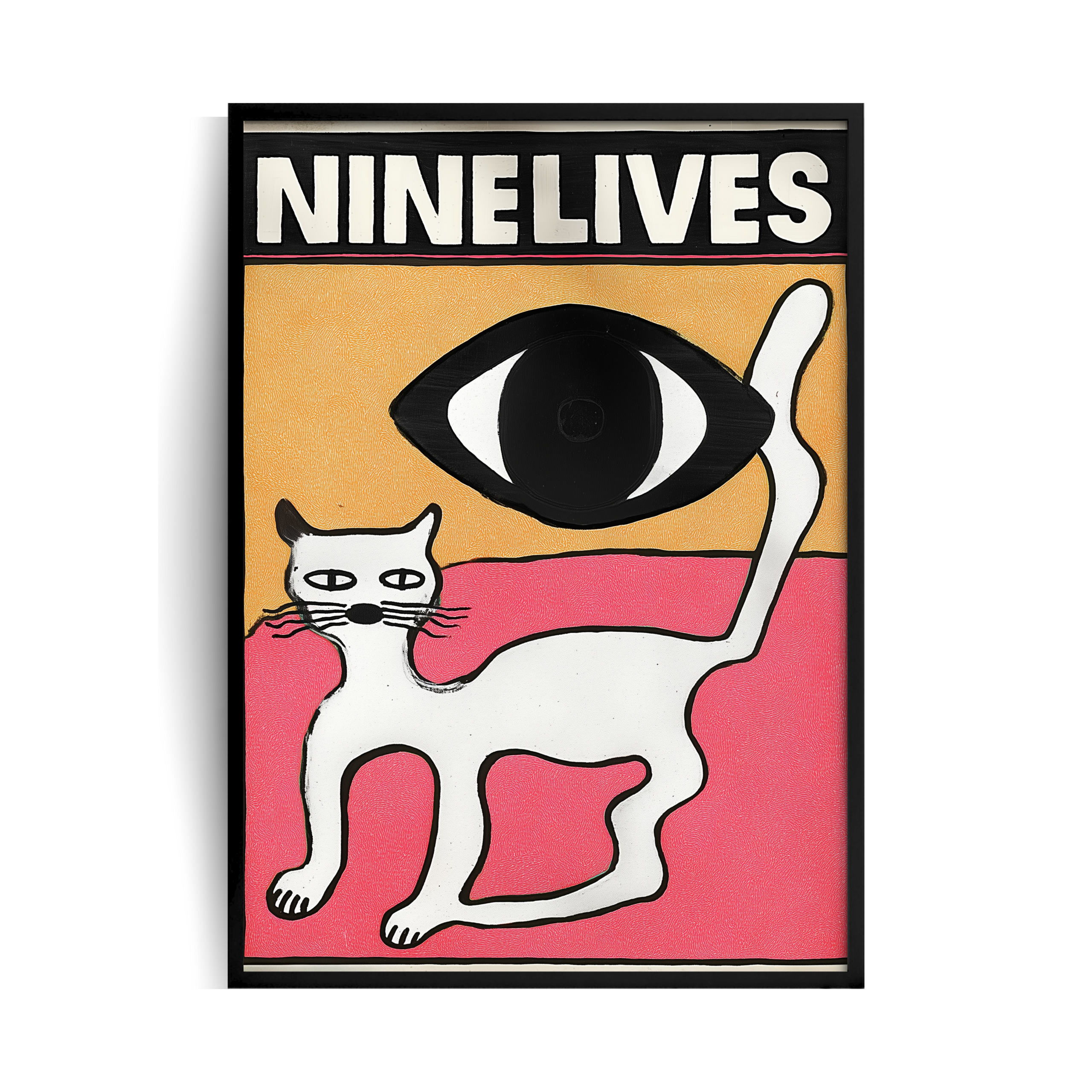 Kot Nine Lives plakat w ramie