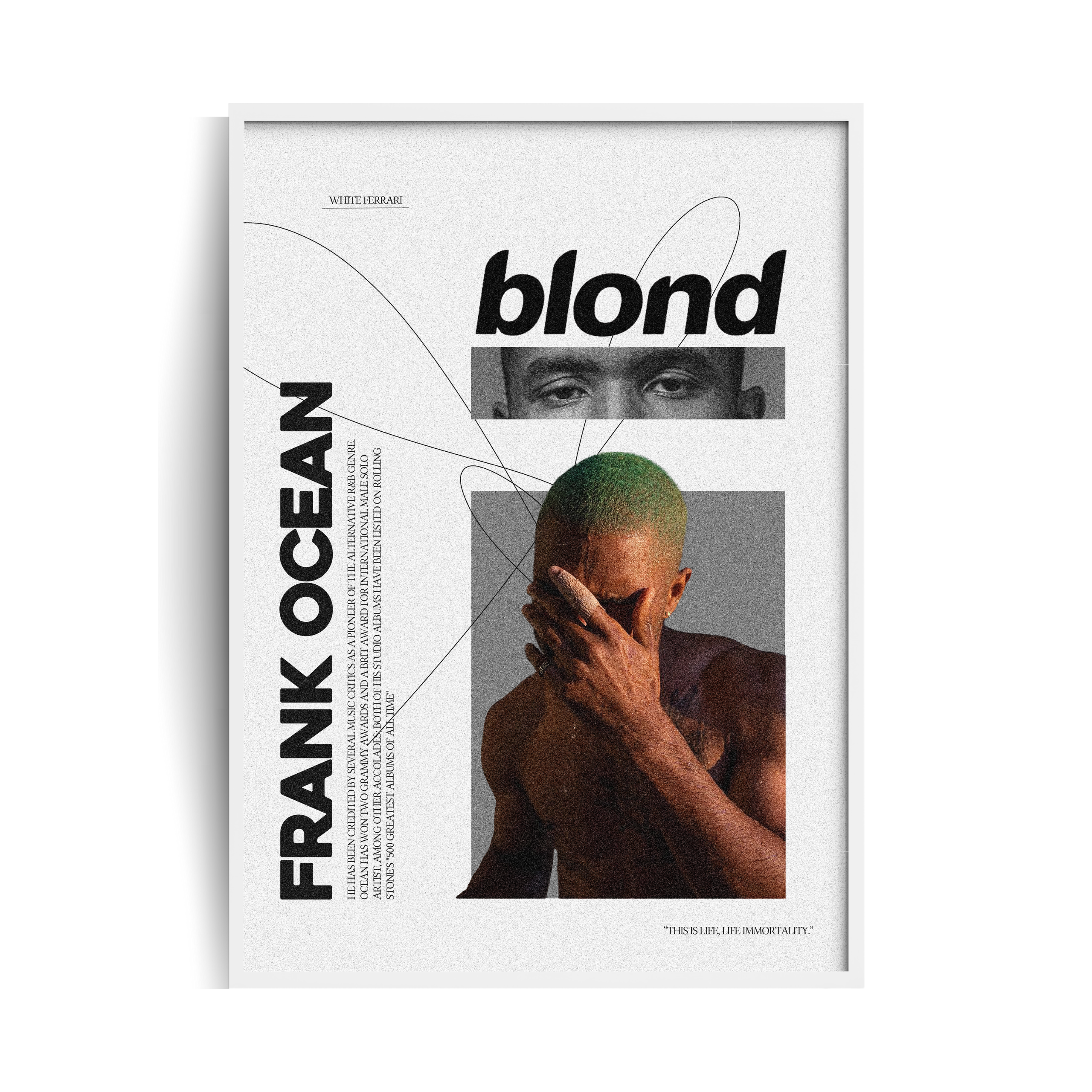 Frank Ocean Blond Plakat w ramie