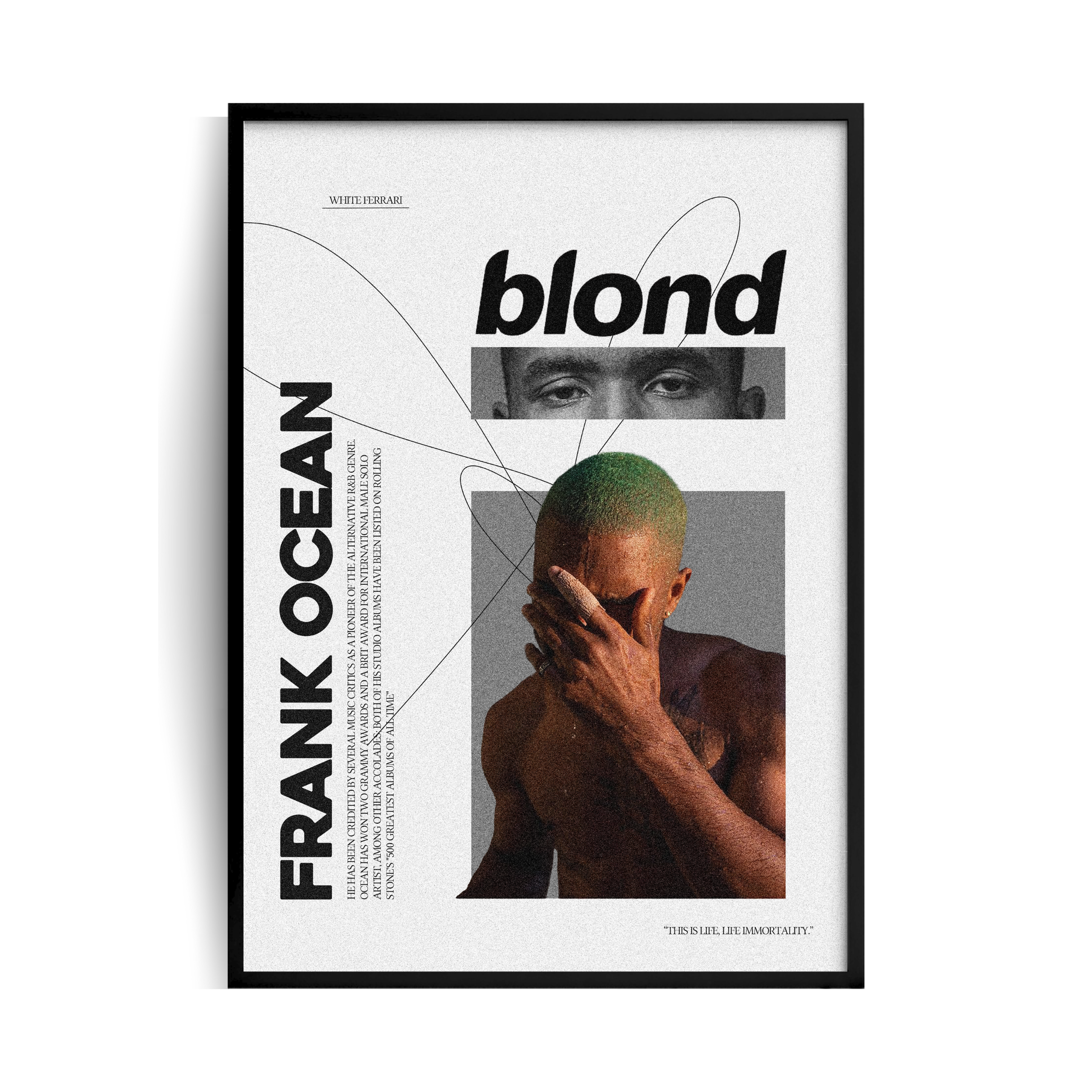 Frank Ocean Blond Plakat w ramie