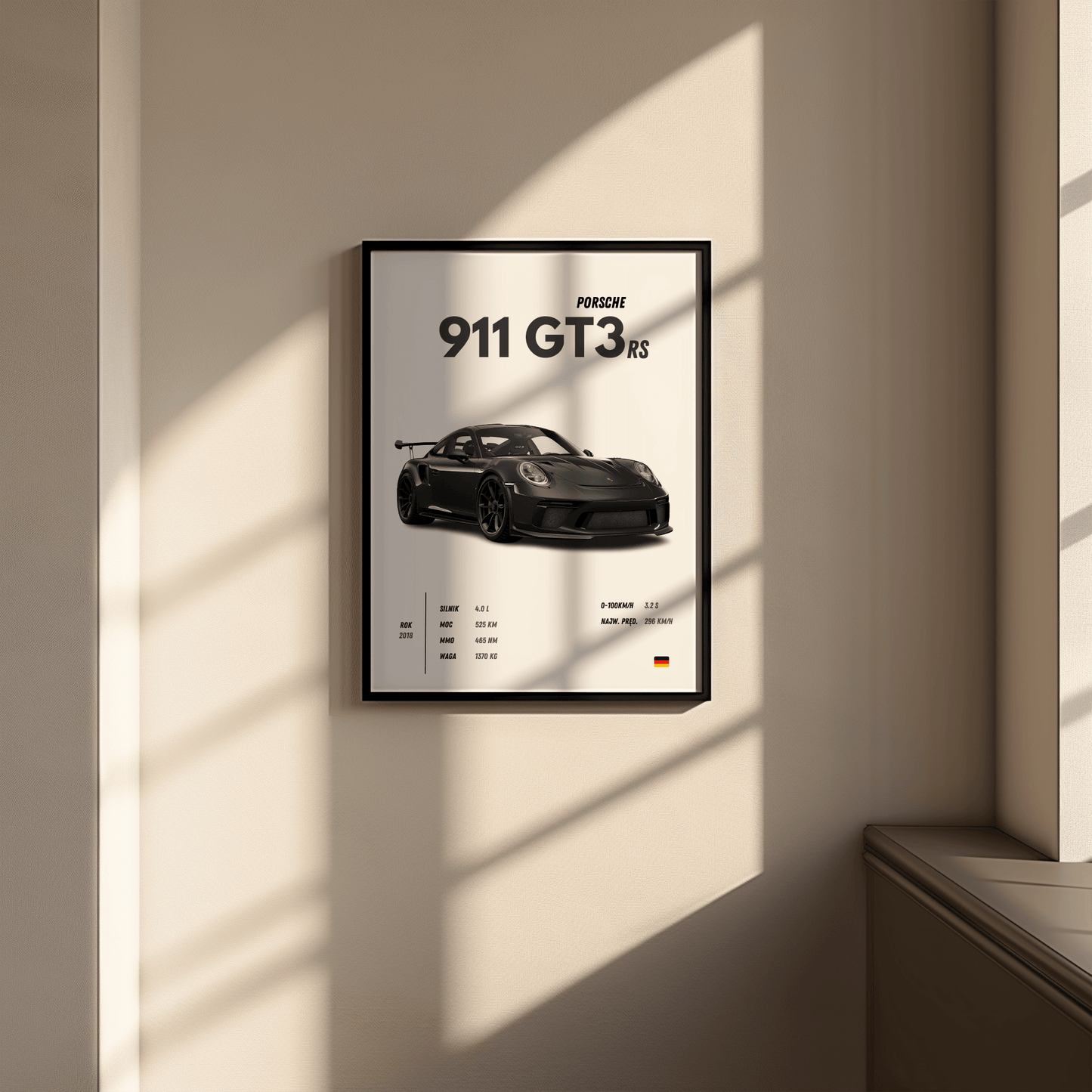 Porsche 911 GT3 RS Plakat w ramie