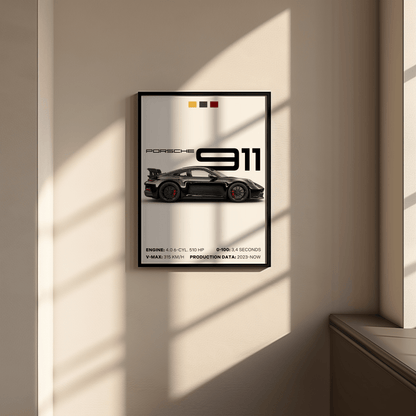 Porsche 911 GT3 RS plakat w ramie