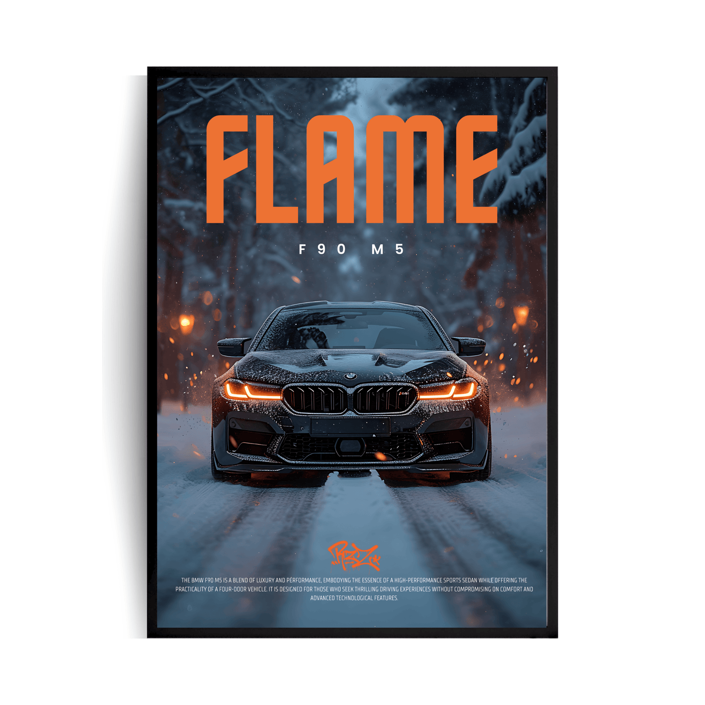 BMW F90 M5 Plakat w ramie