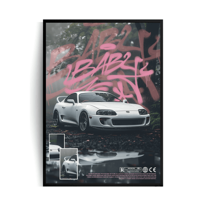 Toyota Supra MK4 Plakat w ramie