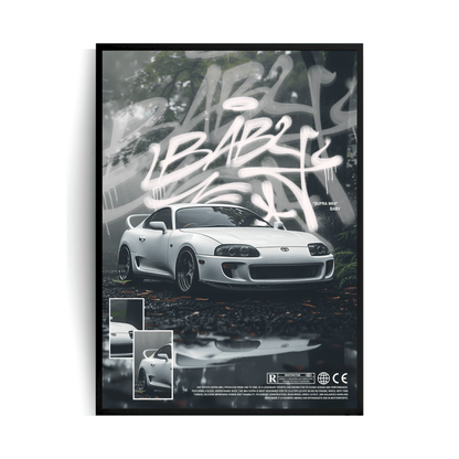 Toyota Supra MK4 Plakat w ramie