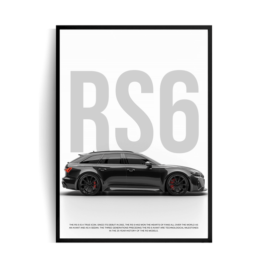 Audi RS6 plakat w ramie