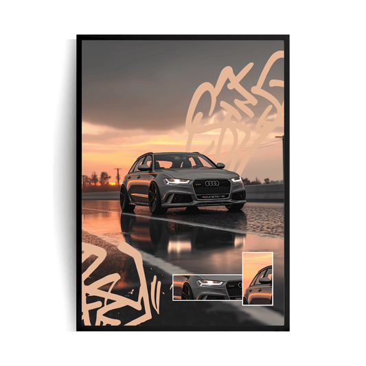 Audi RS6 plakat w ramie