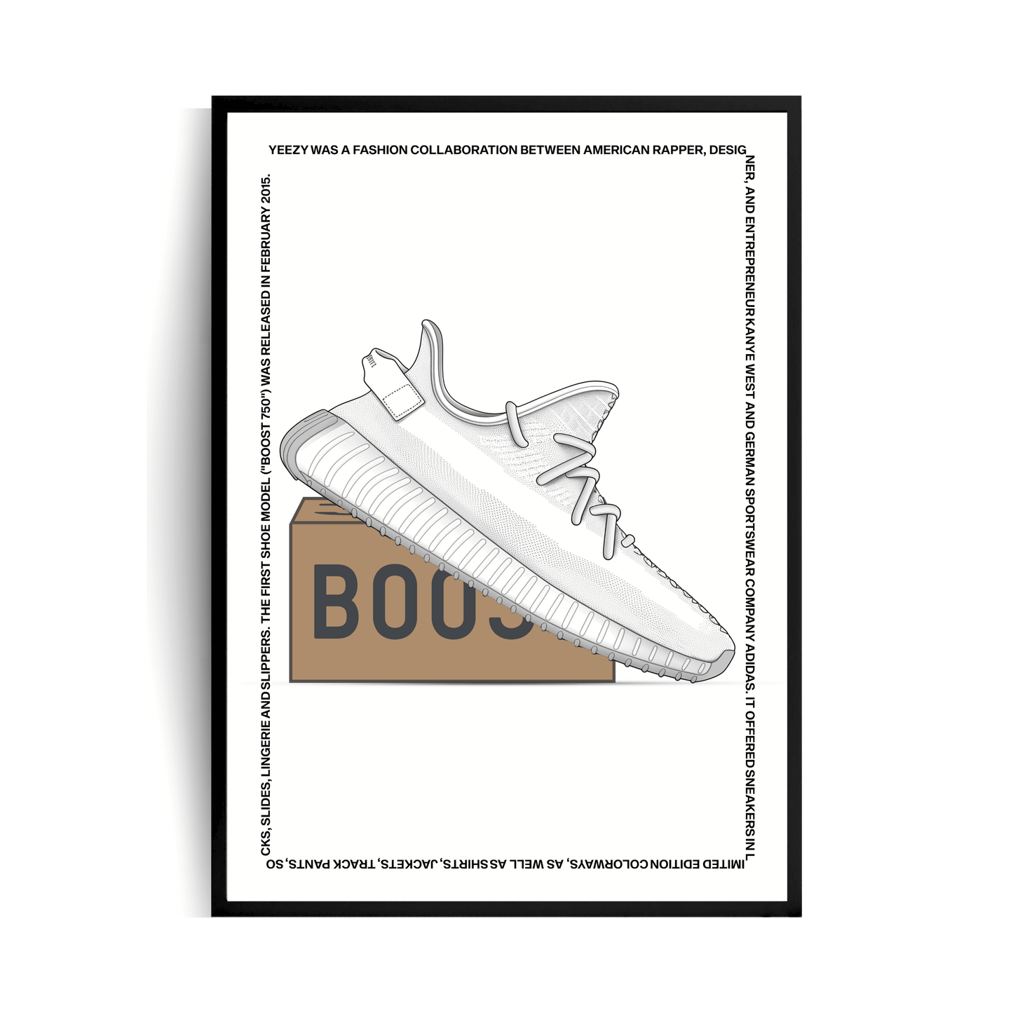 Yeezy 350 Plakat w ramie