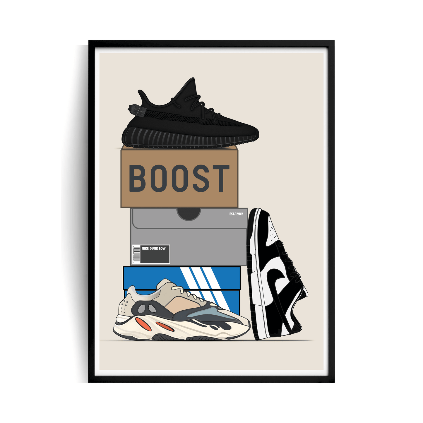 Yeezy Boost Plakat w ramie