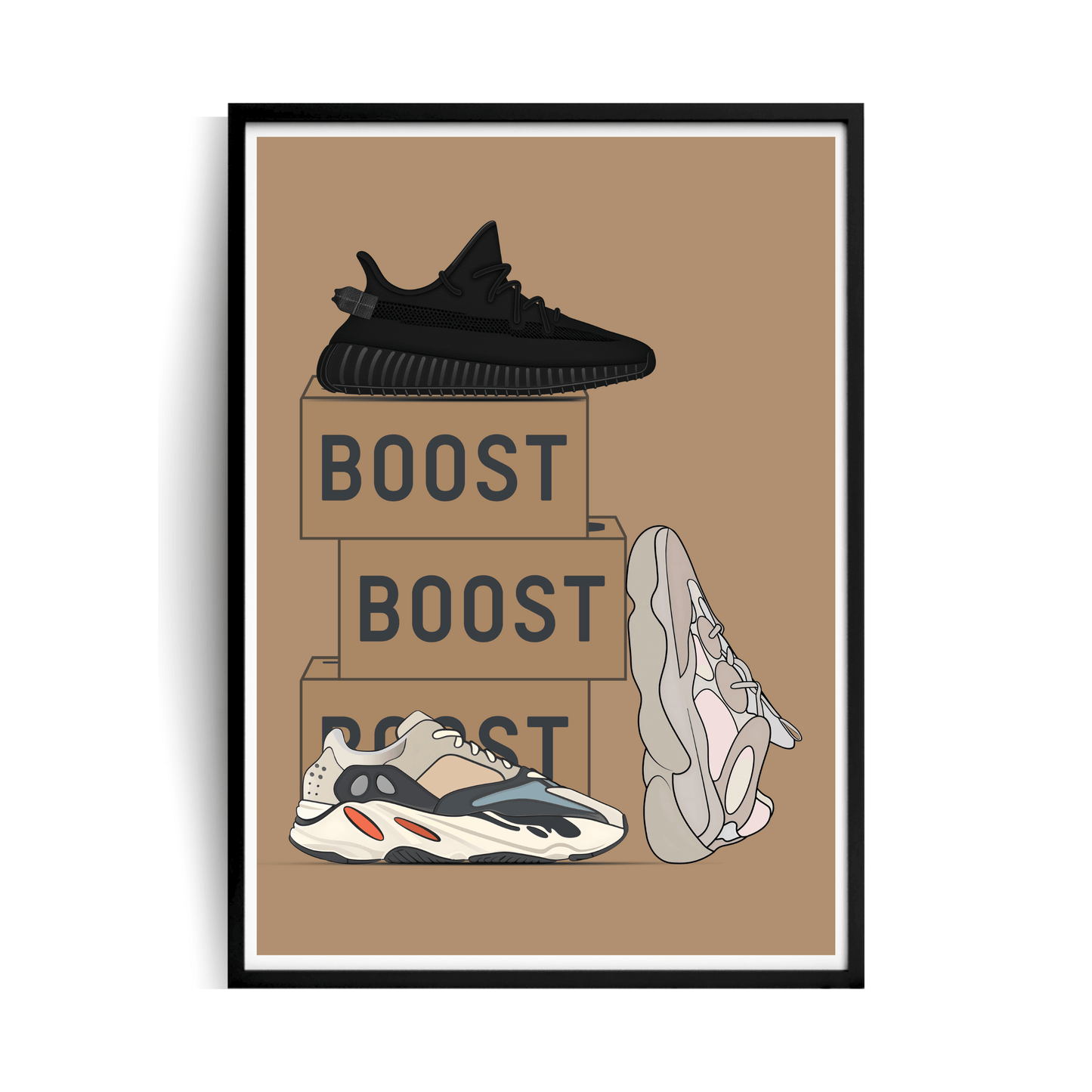 Yeezy Boost Plakat w ramie