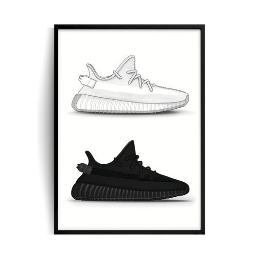 Double Yeezy 350 Plakat w ramie