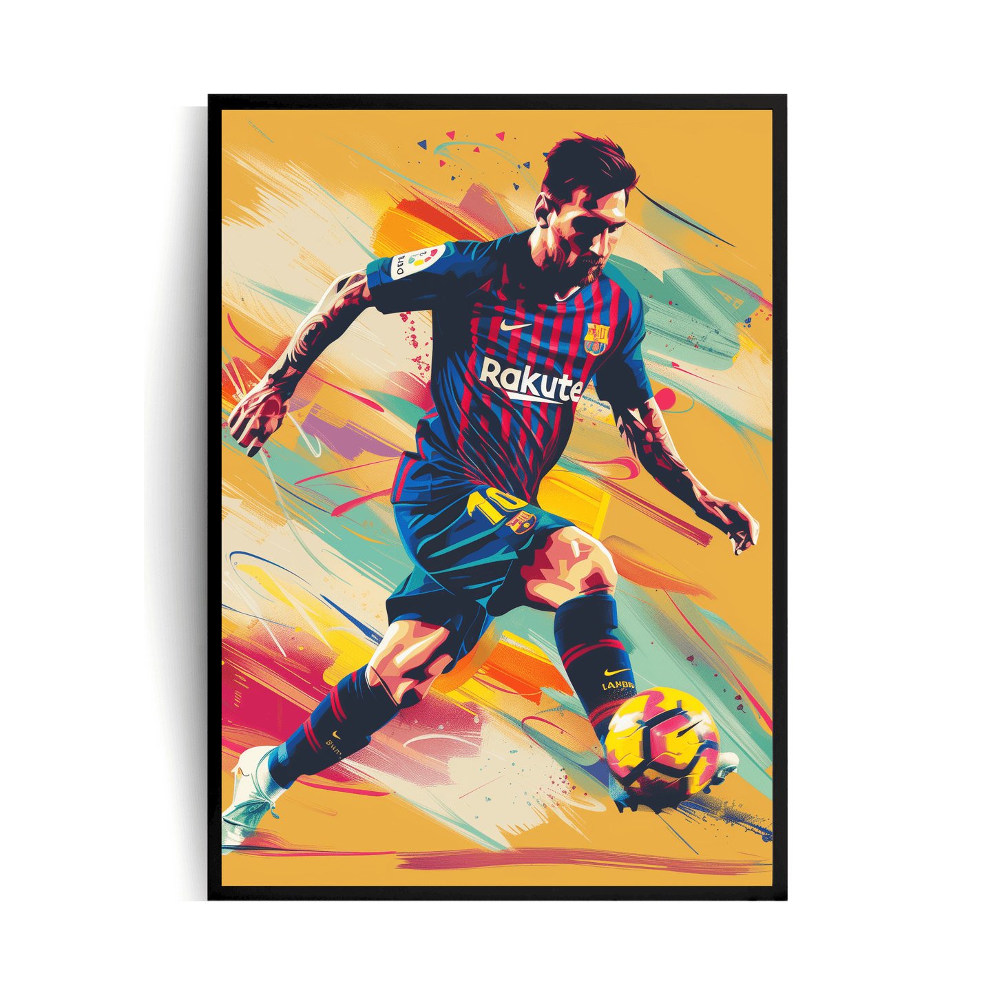 Lionel Messi FC Barcelona Plakat w ramie