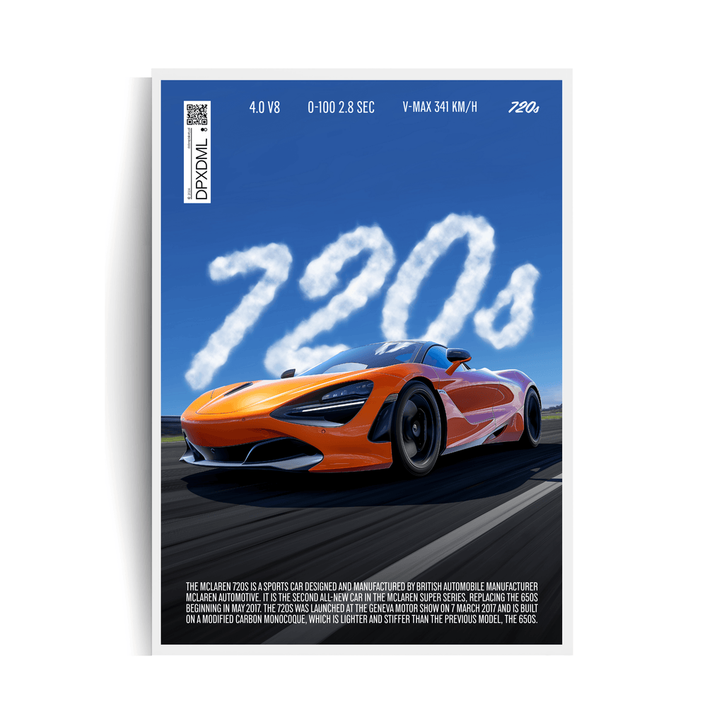 McLaren 720S Plakat w ramie