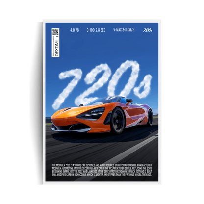 McLaren 720S Plakat w ramie