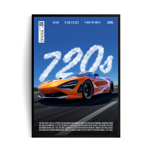 McLaren 720S Plakat w ramie