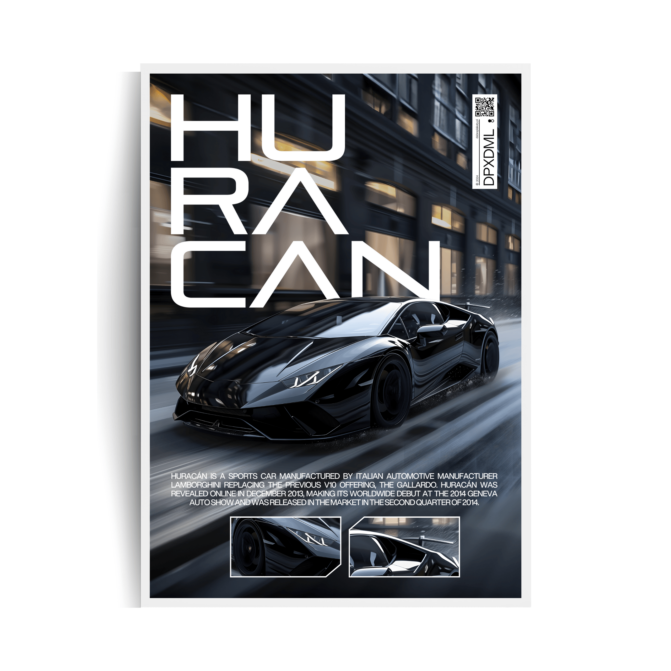 Lamborghini Huracan Plakat w ramie