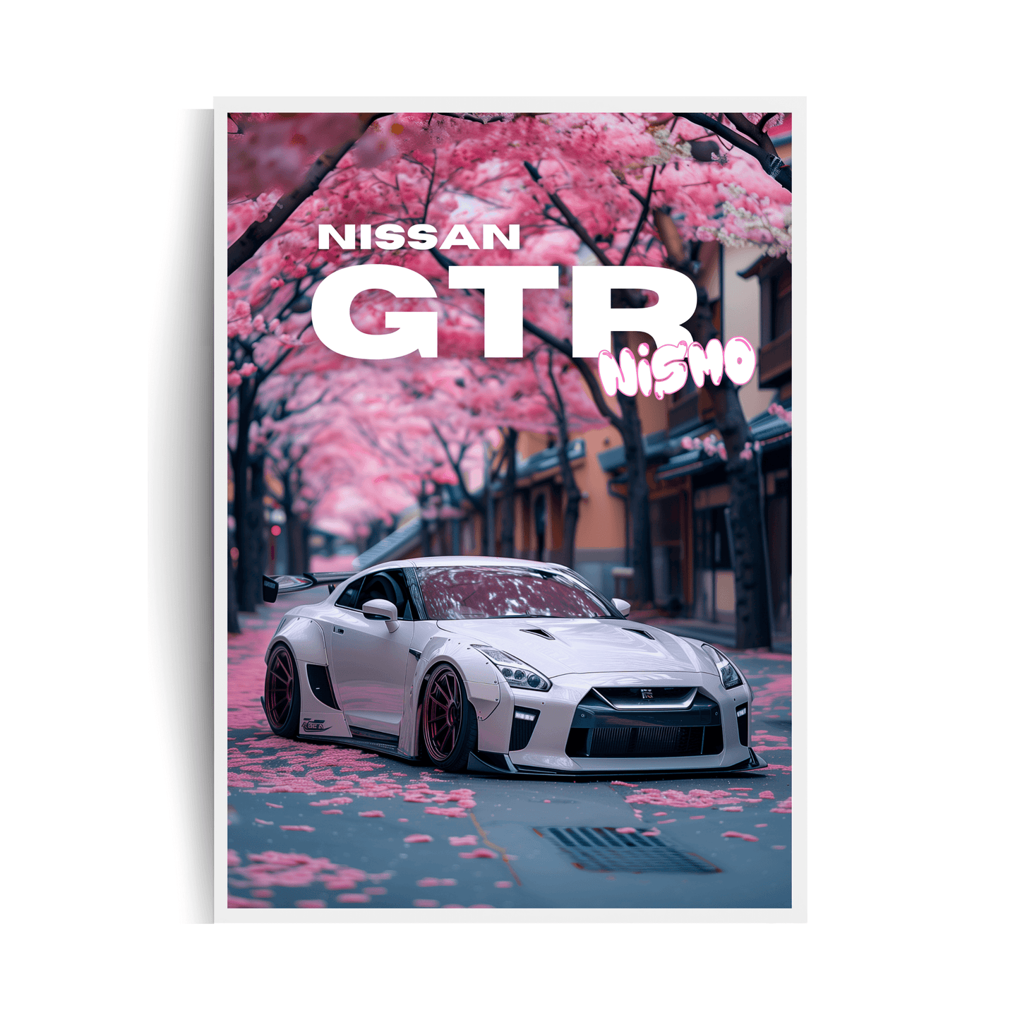 Nissan GT-R Plakat w ramie