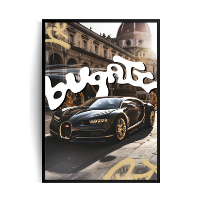 Bugatti plakat w ramie