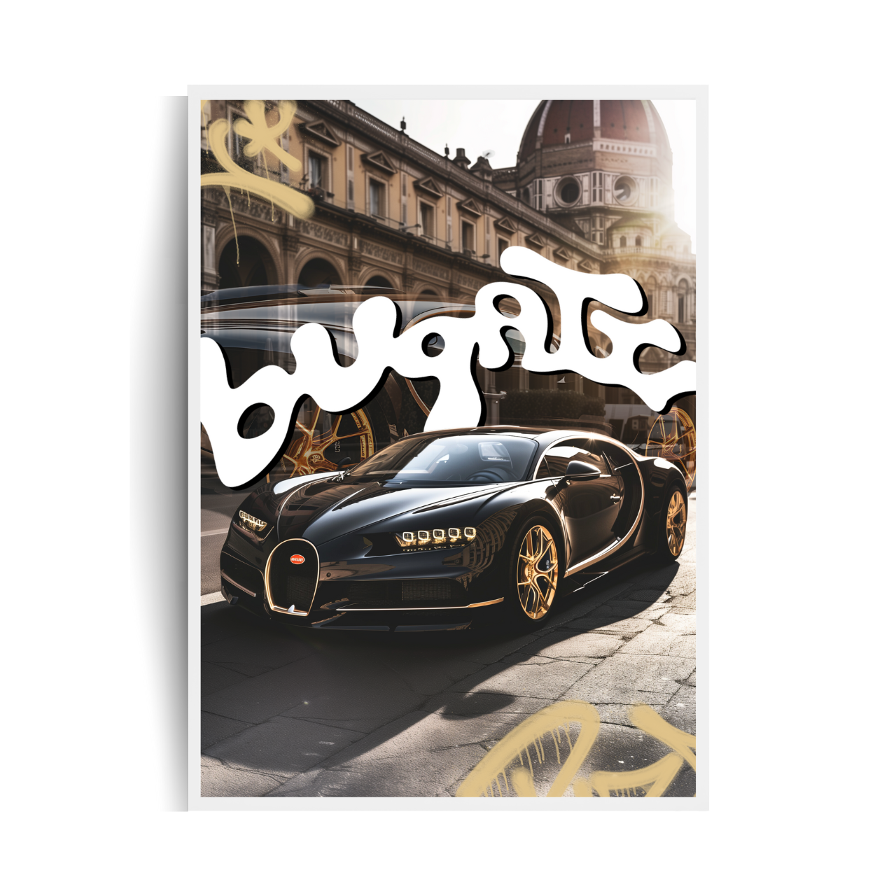 Bugatti plakat w ramie