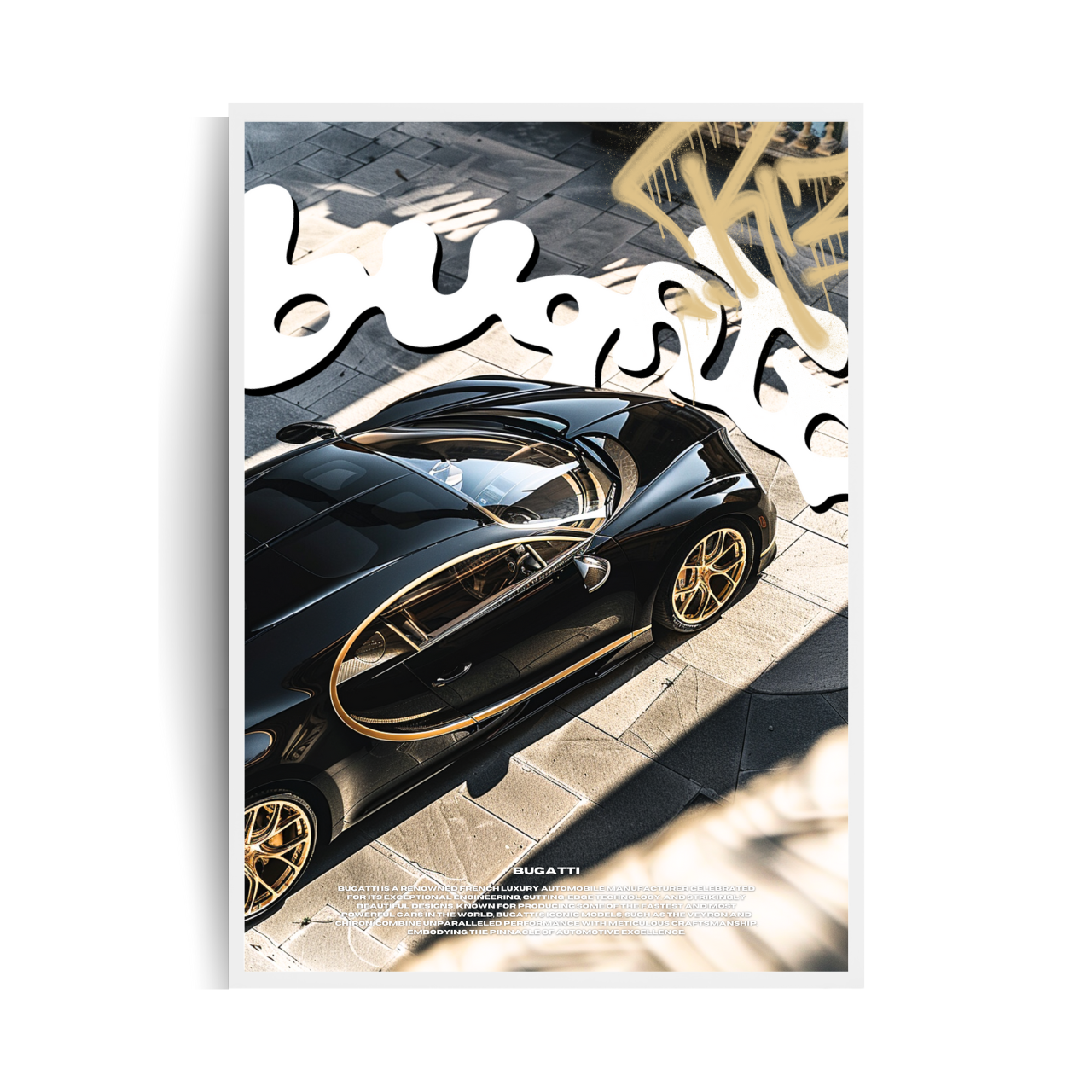 Bugatti Chiron plakat w ramie