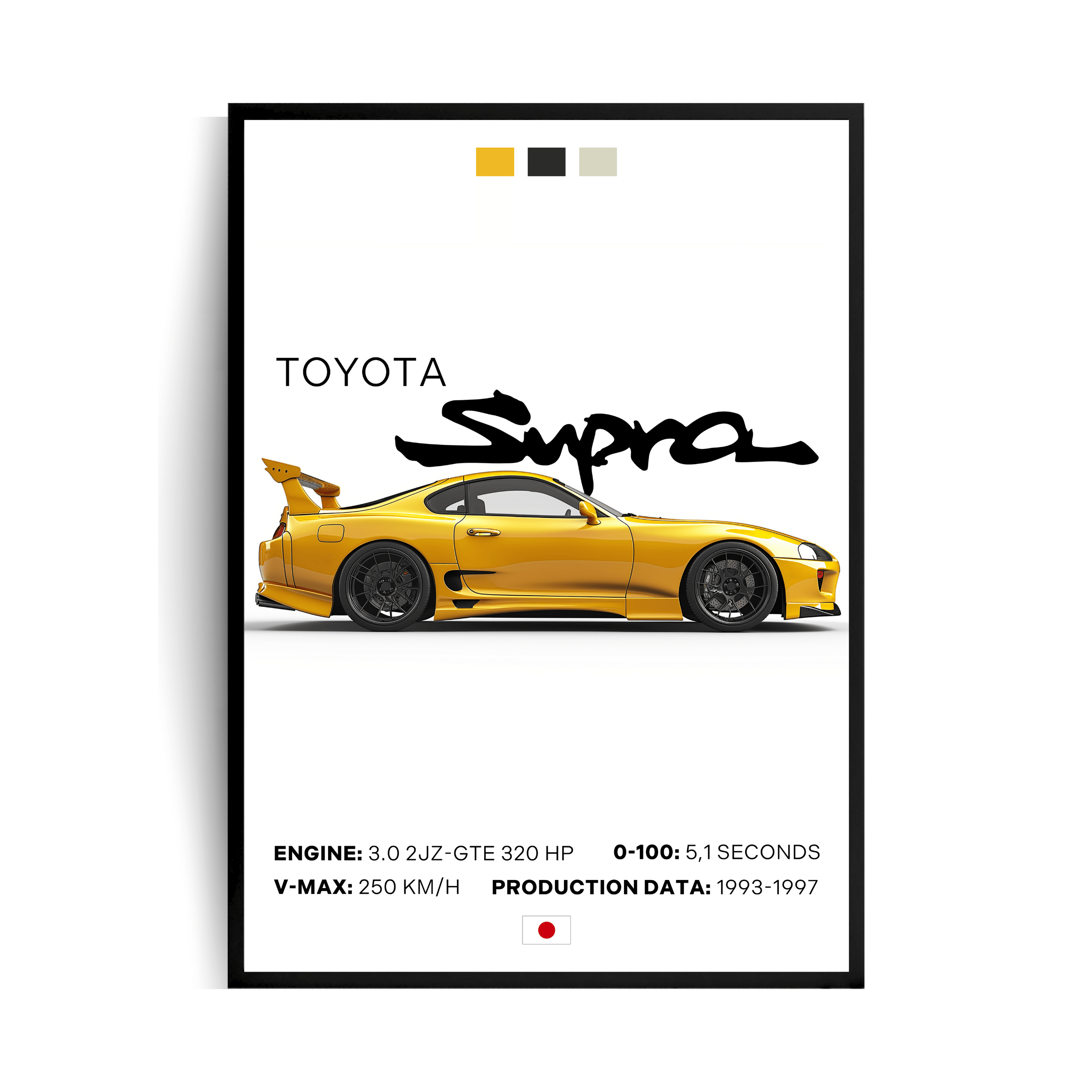 Toyota Supra Plakat w ramie