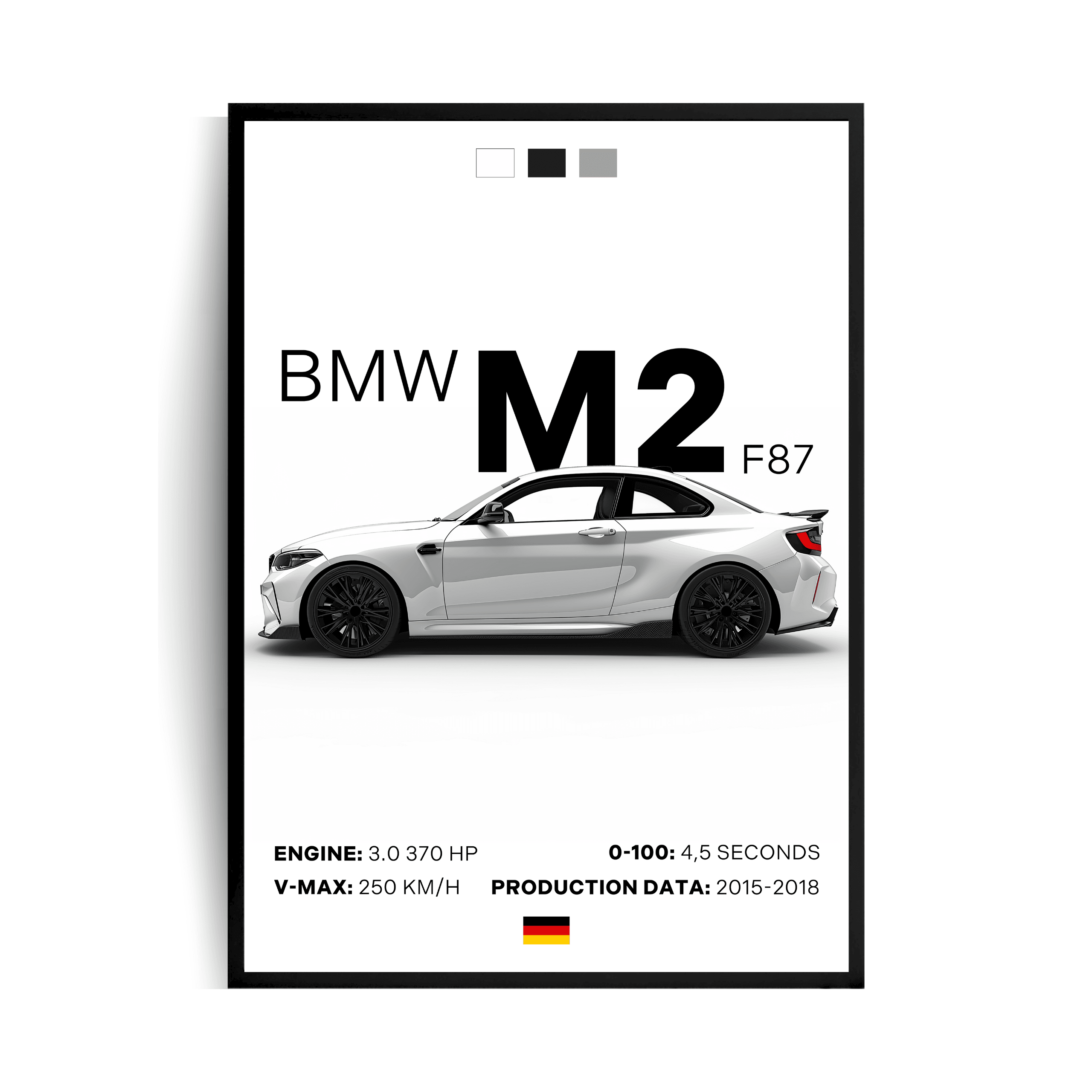 BMW M2 Plakat w ramie