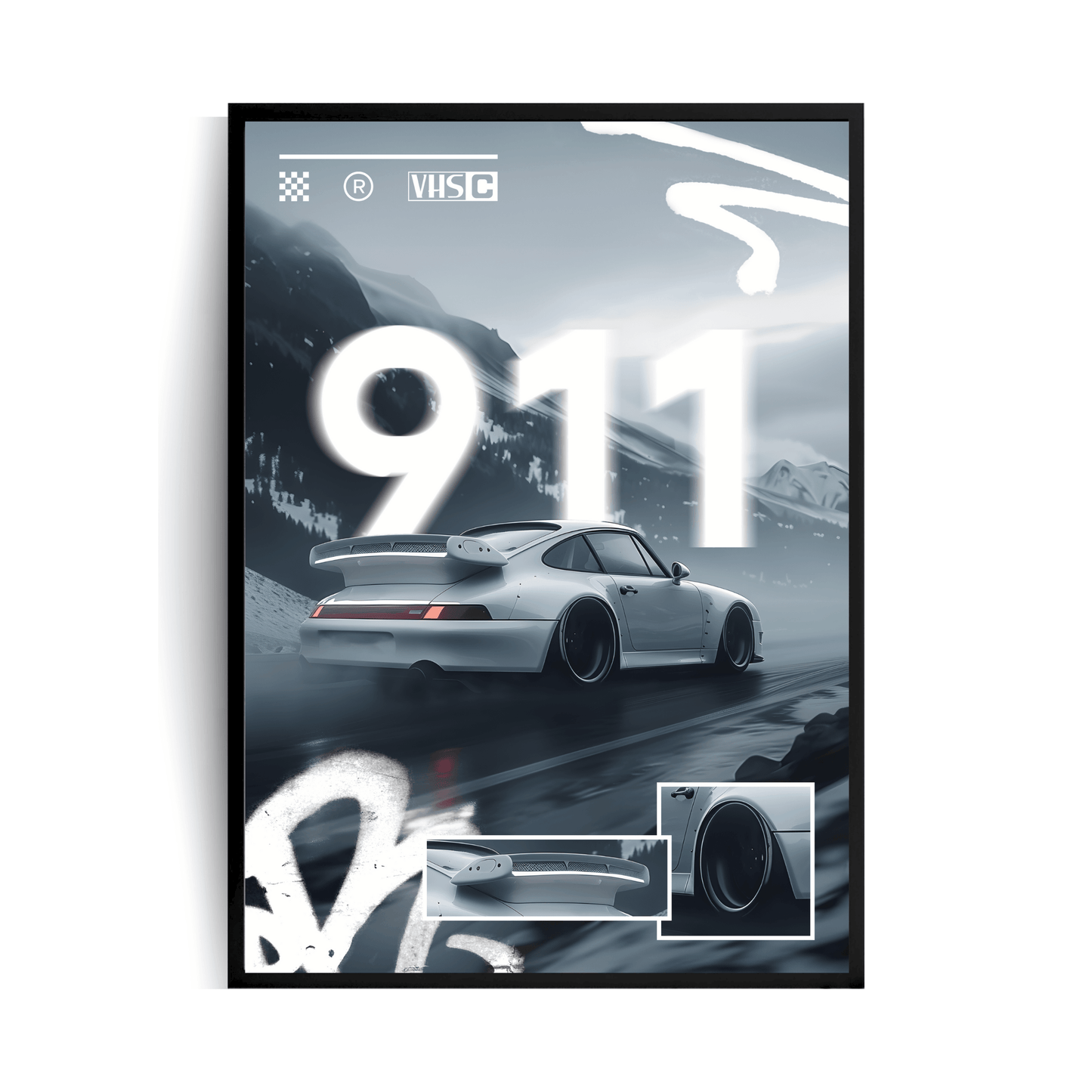 Porsche 911 Plakat w ramie