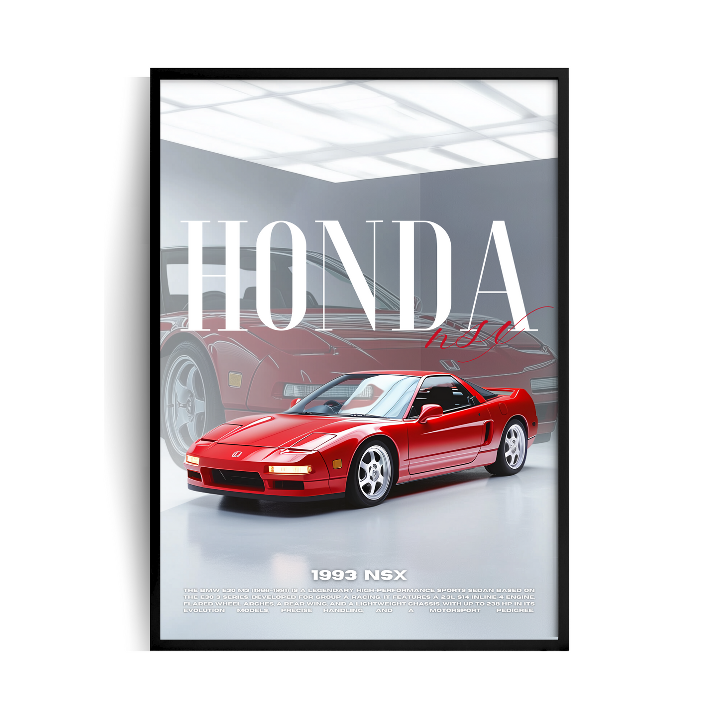 Honda NSX Plakat w ramie