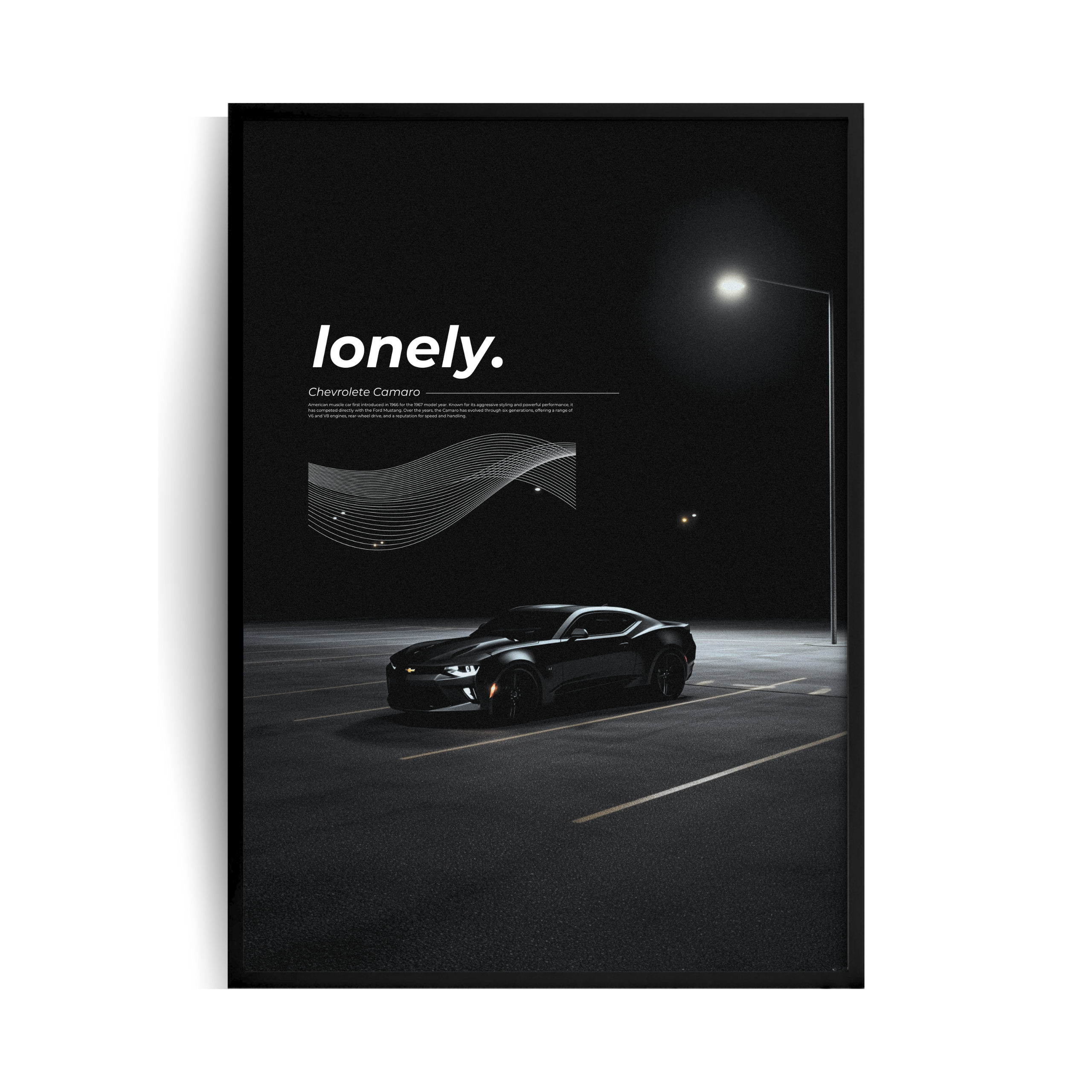 Chevrolete Camaro plakat w ramie
