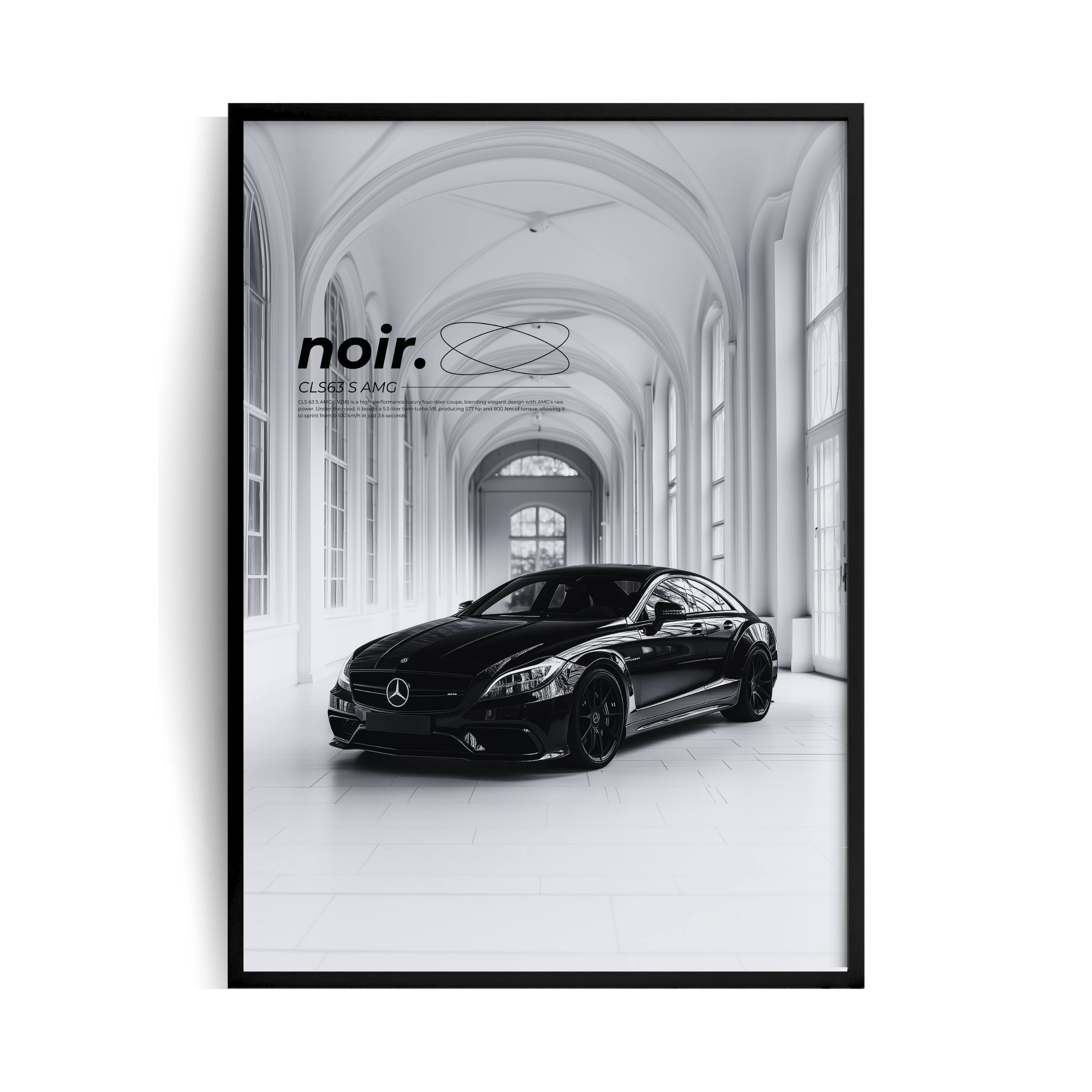 Mercedes CLS63 S AMG plakat w ramie