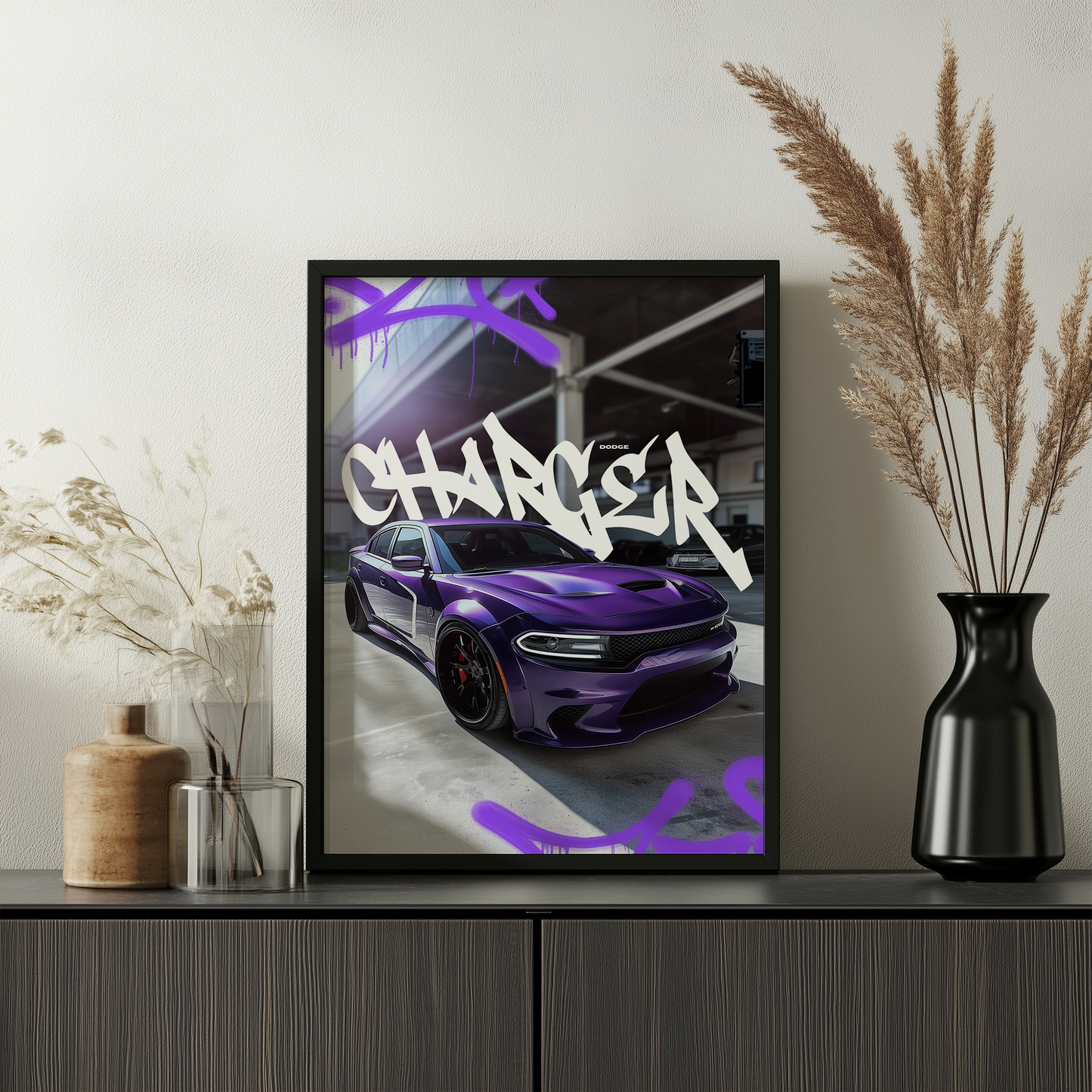 Dodge Charger plakat w ramie