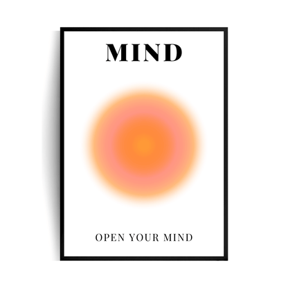 Positive Aura Mind plakat w ramie